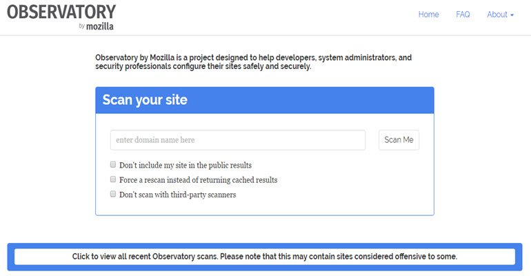 Website Security Testing Tool Launched by Mozilla